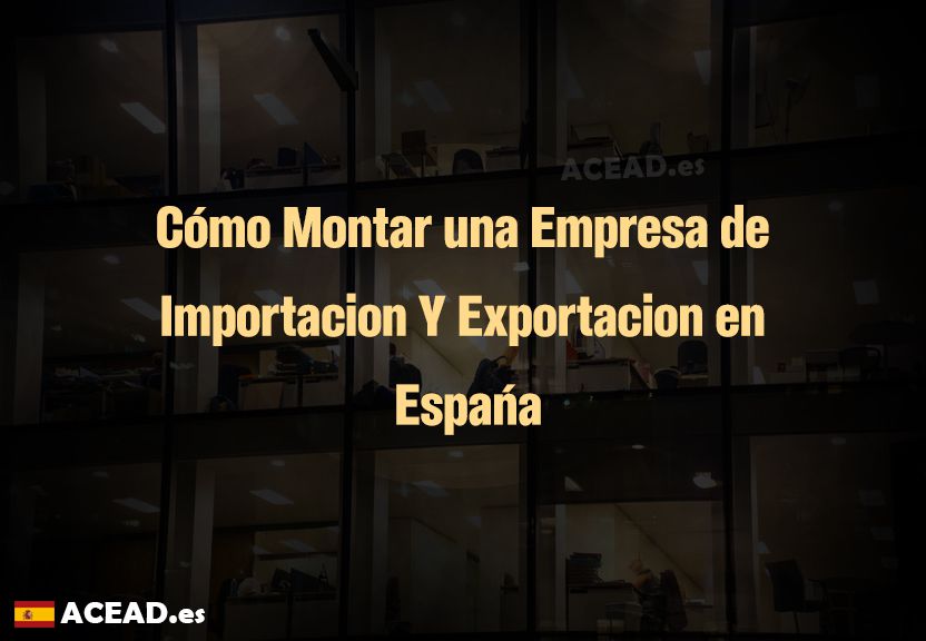 Cómo Montar una Empresa de Importacion Y Exportacion en España