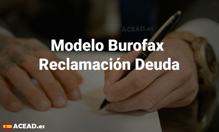 Modelo Burofax Reclamación Deuda