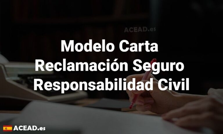 Modelo Carta Reclamaci N Seguro Responsabilidad Civil Acead