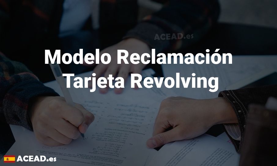 Modelo Reclamación Tarjeta Revolving
